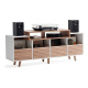 NorStone Oslo Vinyl 1600 stolik multimedialny biały/dąb NorStone Oslo Vinyl 1600 stolik multimedialny biały/dąb