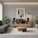 NorStone Oslo Vinyl 1600 stolik multimedialny biały/dąb NorStone Oslo Vinyl 1600 stolik multimedialny biały/dąb