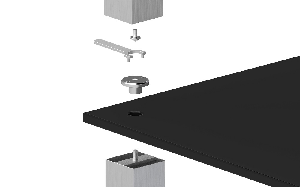 Norstone Square HiFi, rack z czterema półkami