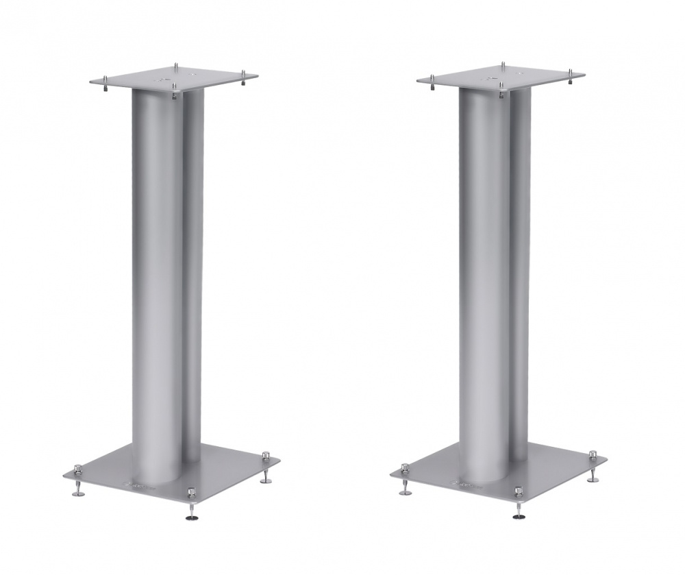 Norstone Stylum 2, stojaki głośnikowe, matowe srebro, wysokość 60 cm