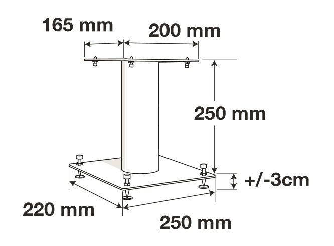 Norstone Stylum S, stojaki głośnikowe, matowa biel, wysokość 20 cm
