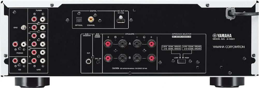 Yamaha A-S301 MK II wzmacniacz stereo, czarny