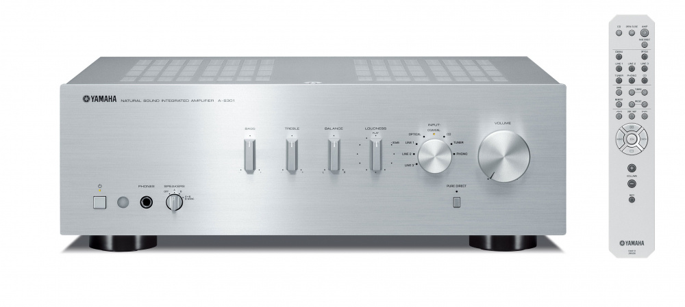 Yamaha A-S301 MK II wzmacniacz stereo, srebrny