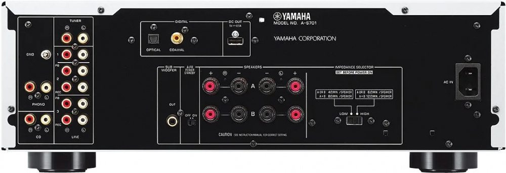 Yamaha A-S701 MK II wzmacniacz stereo, czarny