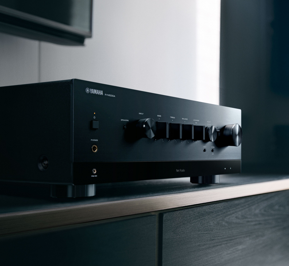 Yamaha R-N1000A świetnie grający wzmacniacz stereofoniczny z HDMI ARC, czarny