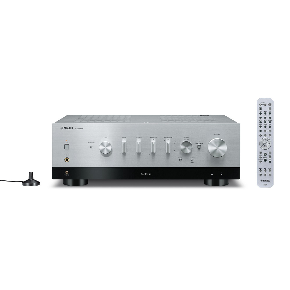 Yamaha R-N1000A świetnie grający wzmacniacz stereofoniczny z HDMI ARC, srebrny