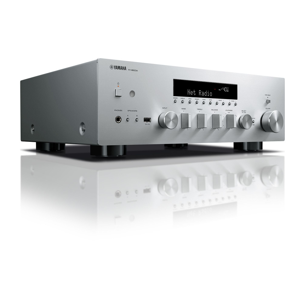 Yamaha R-N600A wzmacniacz stereofoniczny, srebrny