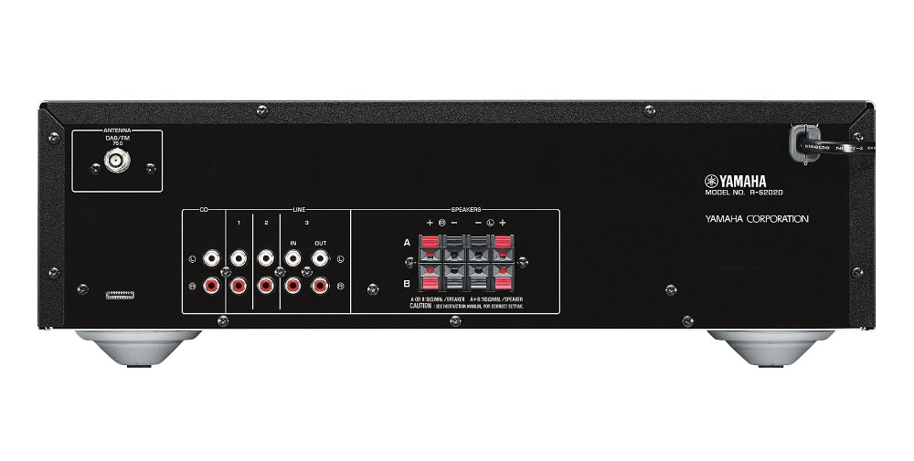 Yamaha R-S202D gen 2 wzmacniacz stereofoniczny, srebrny