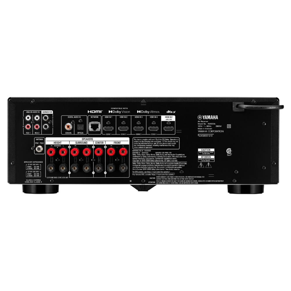 Yamaha RX500A amplituner kina domowego, czarny