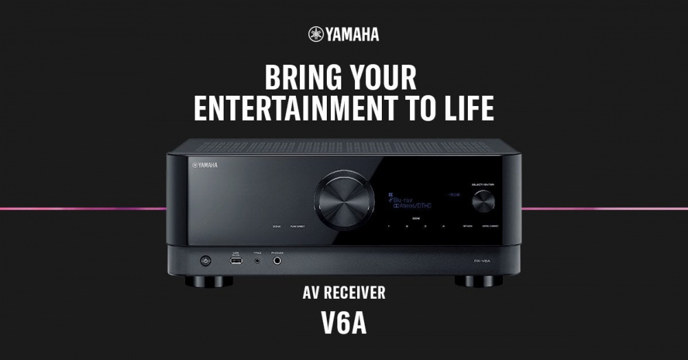 Yamaha RX-V6A amplituner kina domowego, czarny