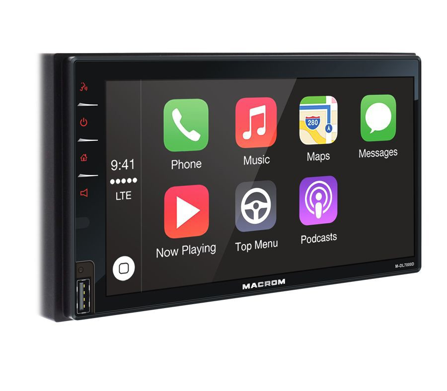 Macrom M-DL7000D25 radio samochodowe z CarPlay, Android Auto, DAB+ i Bluetooth