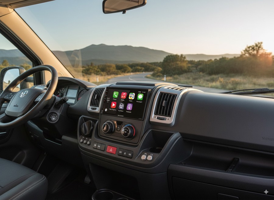 Macrom M-DL7000D25 radio samochodowe z CarPlay, Android Auto, DAB+ i Bluetooth