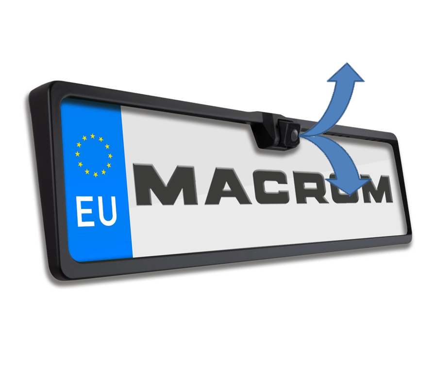 Macrom kamera cofania z uchwytem na tablicę rejestracyjną