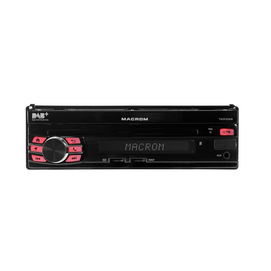 Macrom T6593DAB radio samochodowe z motoryzowanym ekranem, Android 13 i więcej