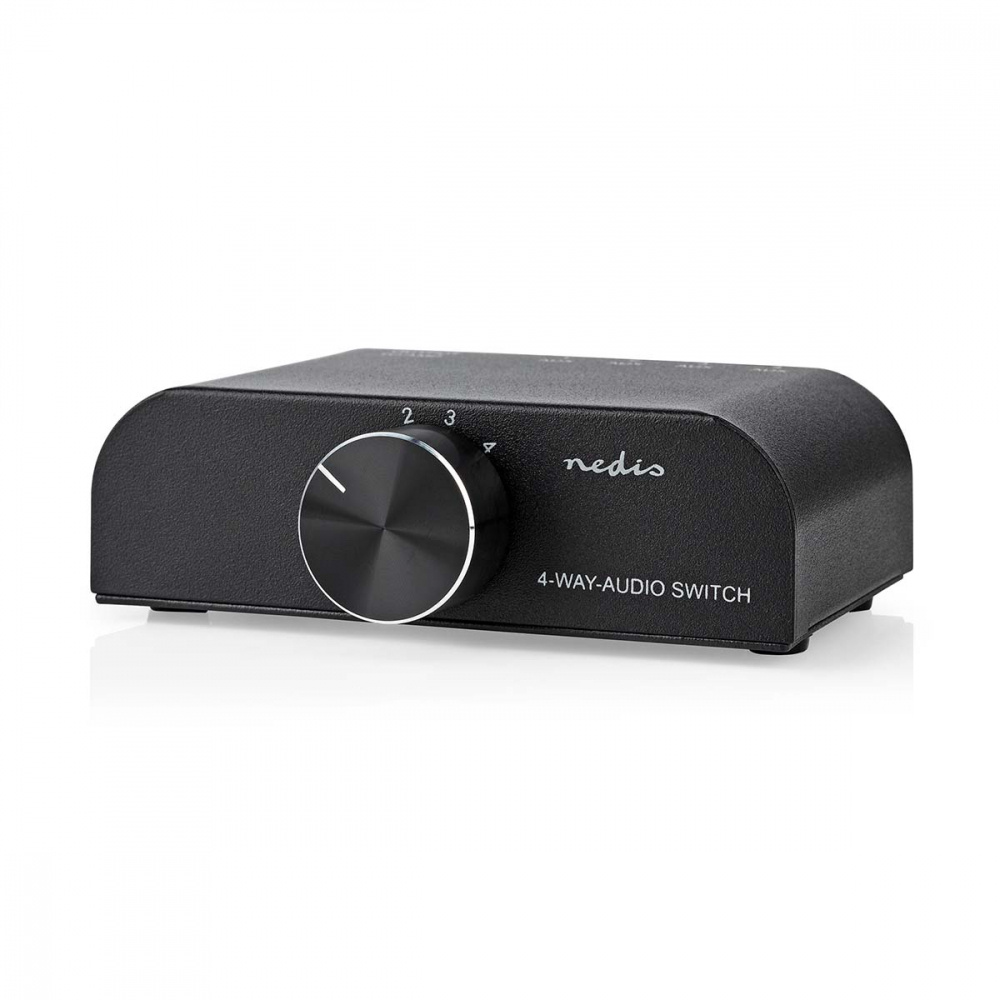 Nedis A-Switch 2424AT, 4-kierunkowy przełącznik niskopoziomowy dla źródeł stereo