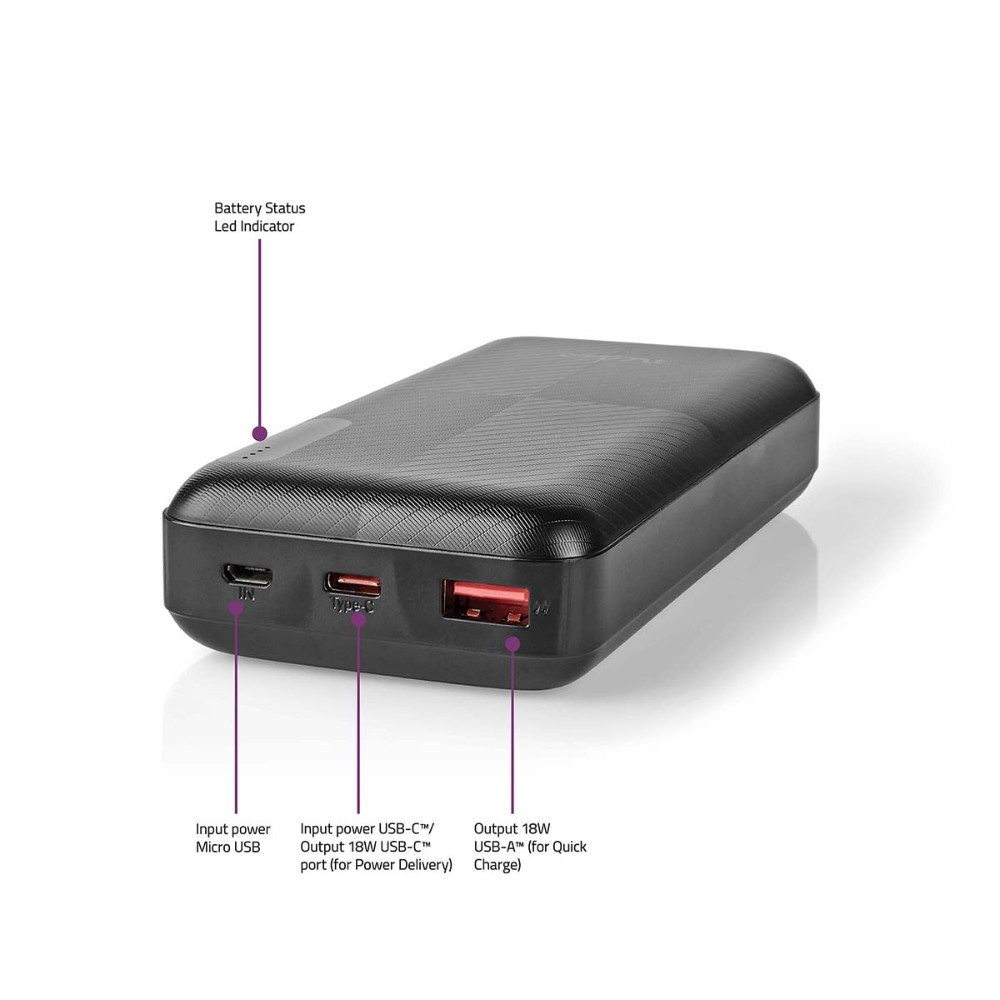 Nedis powerbank, 20 000 mAh
