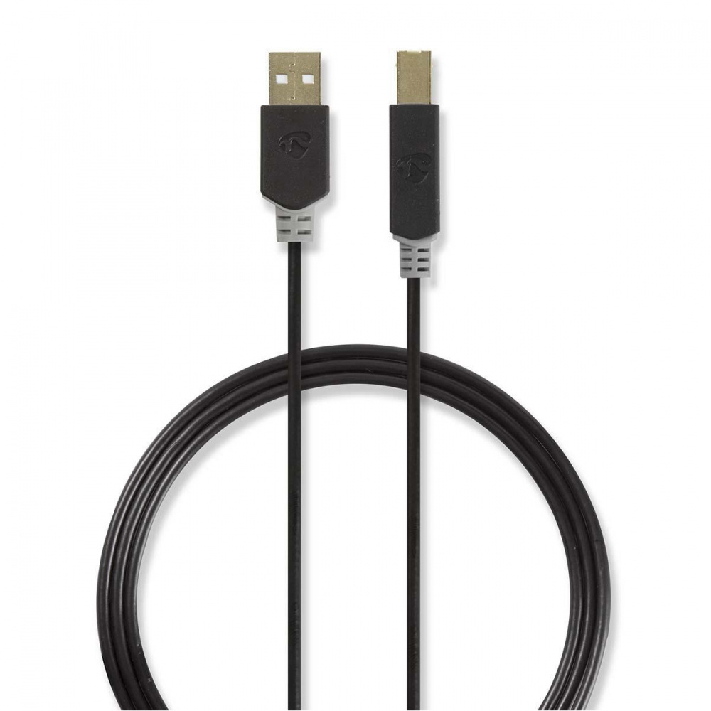Nedis USB 2.0 USB-A wtyk do USB-B wtyk