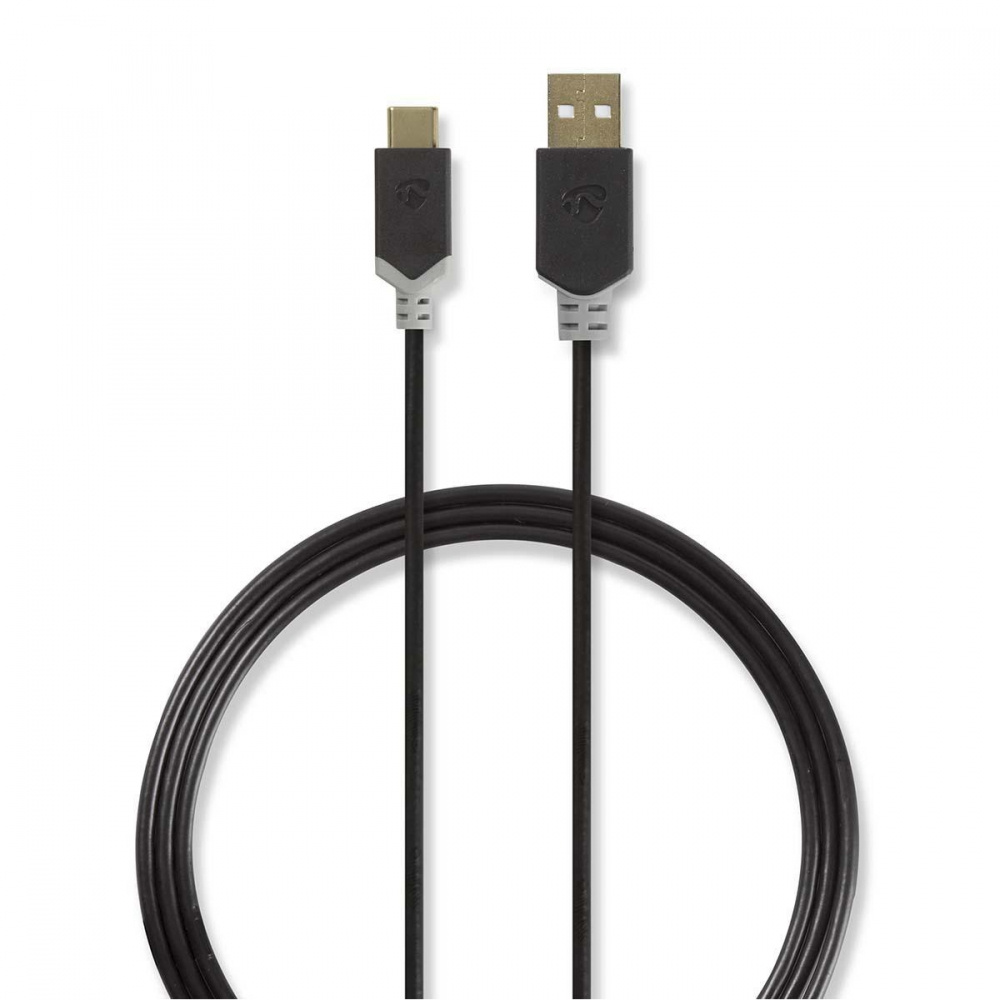 Nedis USB 2.0 USB-A wtyk do USB-C wtyk, 1 m