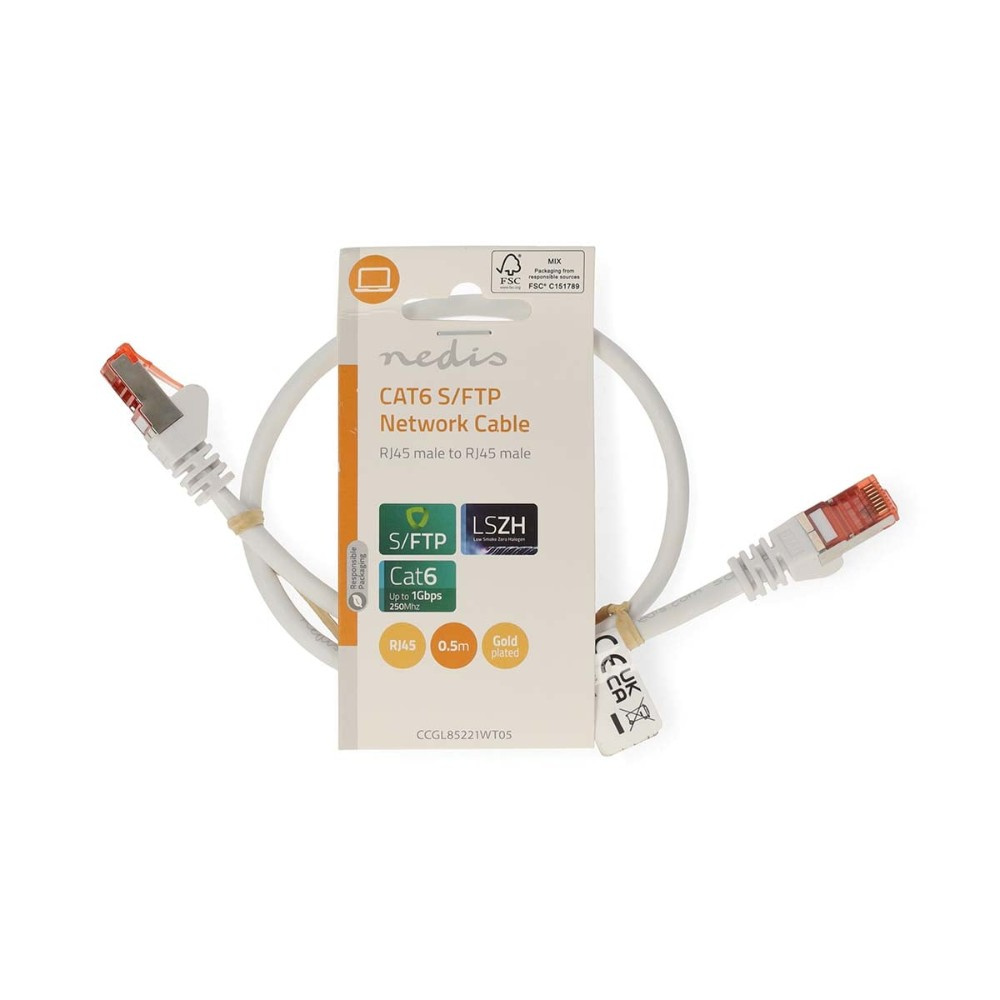 Nedis kabel sieciowy CAT6 S/FTP, 0,5 metra