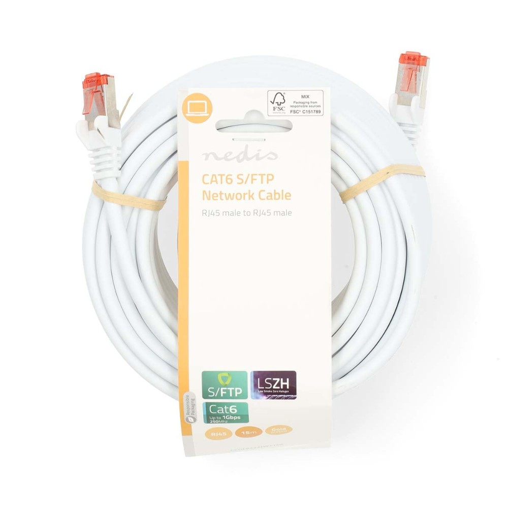 Nedis kabel sieciowy CAT6 S/FTP, 15 metrów