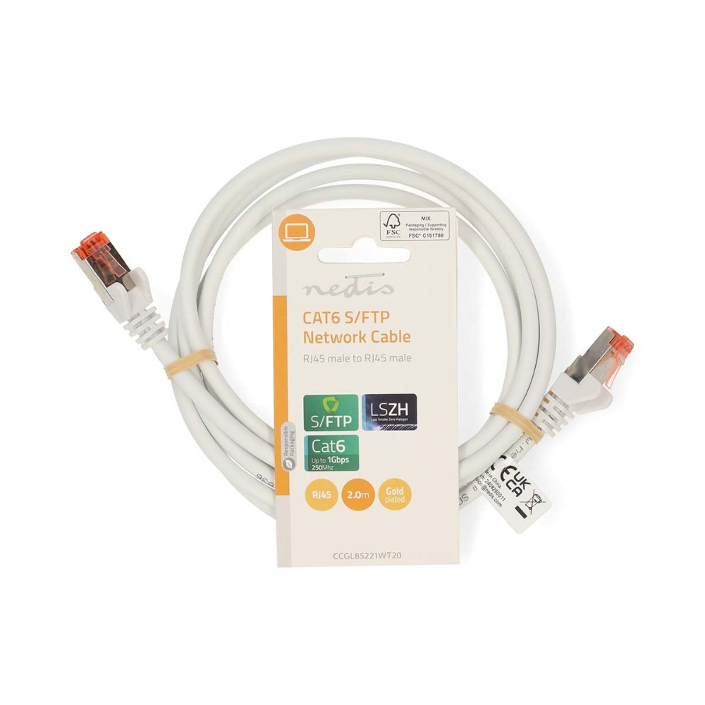 Nedis kabel sieciowy CAT6 S/FTP, 2 metry