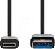 NEDIS CCGW61600BK10 kabel USB-A do USB-C, czarny, 1 metr NEDIS CCGW61600BK10 kabel USB-A do USB-C, czarny, 1 metr