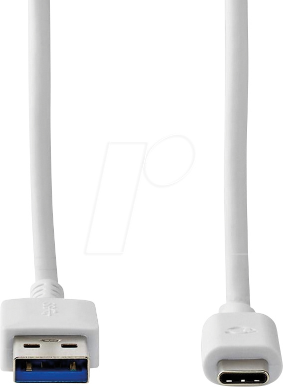 NEDIS CCGW61600WT20 kabel USB-A do USB-C, biały, 2 metr
