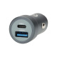 Ładowarka samochodowa Nedis 48 W z 2 wyjściami, USB-C PD i USB-A Quick Charge Ładowarka samochodowa Nedis 48 W z 2 wyjściami, USB-C PD i USB-A Quick Charge