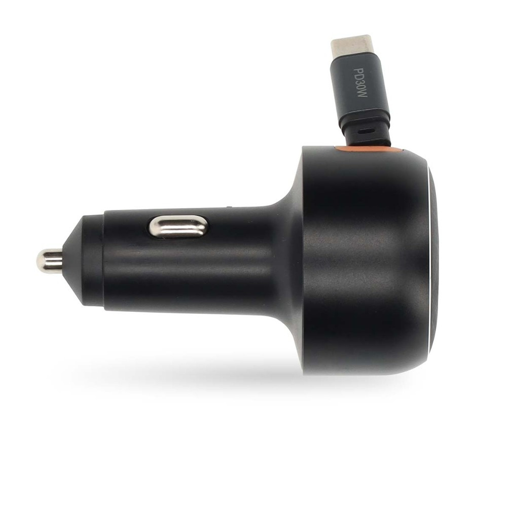 Nedis ładowarka samochodowa z wysuwanym kablem USB-C