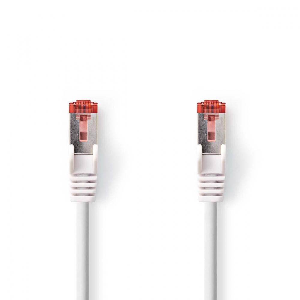 Nedis kabel sieciowy S/FTP CAT6, wtyk-wtyk, biały.