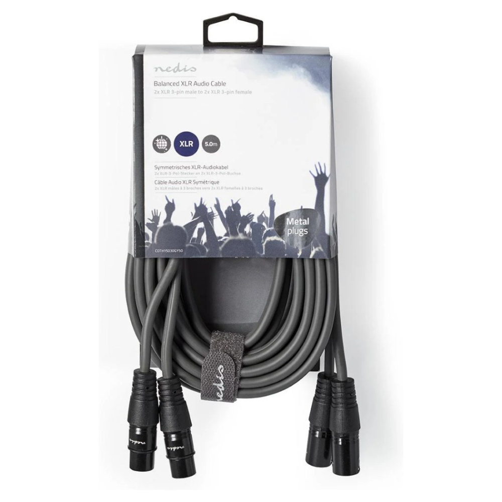 Nedis kabel XLR, 5 m