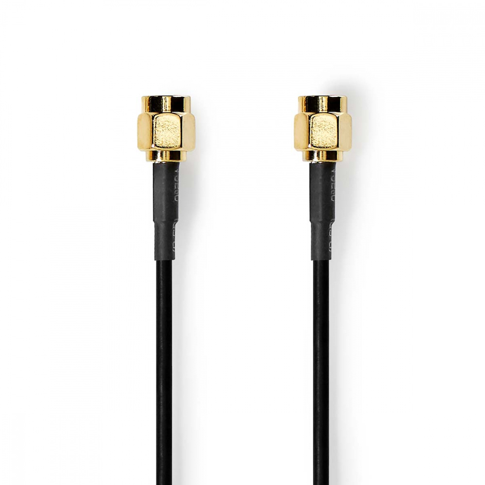Nedis kabel antenowy SMA Wtyk-Wtyk, 2 metry, czarny