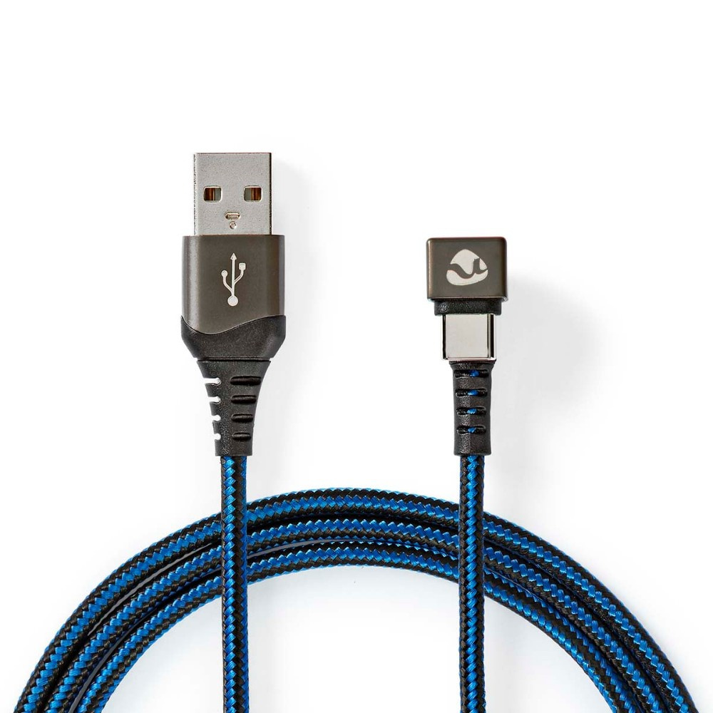 Nedis kabel USB-A do USB-C, wtyk 180°, 1 metr