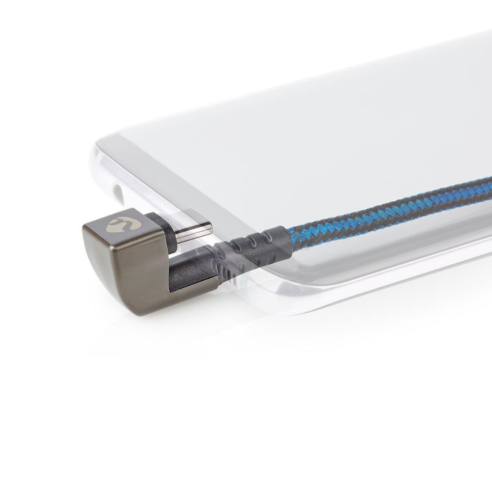 Nedis kabel USB-A do USB-C, wtyk 180°, 2 metry