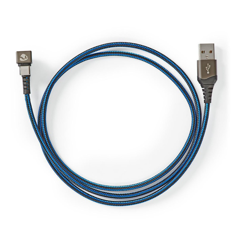 Nedis kabel USB-A do USB-C, wtyk 180°, 2 metry
