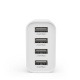 Nedis ładowarka sieciowa USB-A, 4 porty, 24 W, biała Nedis ładowarka sieciowa USB-A, 4 porty, 24 W, biała