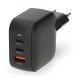 Nedis ładowarka ścienna 70 W 2x USB-C 1x USB-A, czarny Nedis ładowarka ścienna 70 W 2x USB-C 1x USB-A, czarny