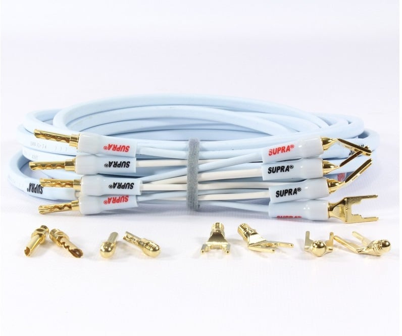 Supra Ply 2.0 Combicon, kabel głośnikowy, 2x3 metry, biały