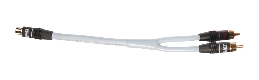 ADAPTER SUPRA Y-Link F-M 25 cm, 1 gniazdo do 2 wtyków