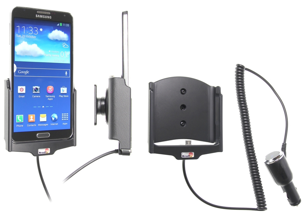 Brodit Aktywny uchwyt z wtyczką do gniazda zapalniczki, Samsung Galaxy Note 3 SM-N9005