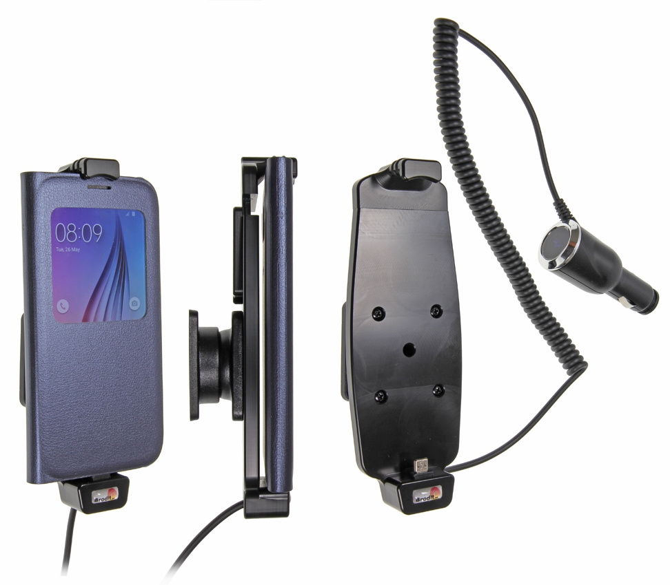 Brodit Aktywny uchwyt z wtyczką do gniazda zapalniczki, Samsung Galaxy S6/S6 edge/S7
