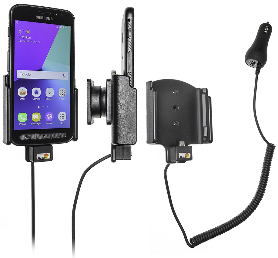 Uchwyt aktywny Brodit z wtyczką do gniazda zapalniczki, Samsung Galaxy Xcover 4