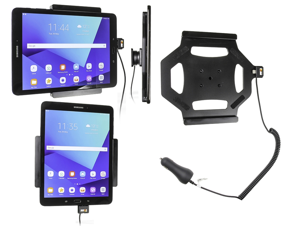 Uchwyt aktywny Brodit z wtyczką do gniazda zapalniczki, Samsung Galaxy Tab S3 9.7 SM-T820/SM-T825