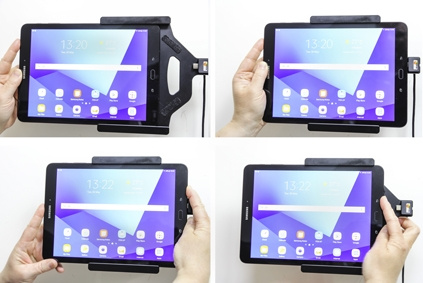 Uchwyt aktywny Brodit z wtyczką do gniazda zapalniczki, Samsung Galaxy Tab S3 9.7 SM-T820/SM-T825