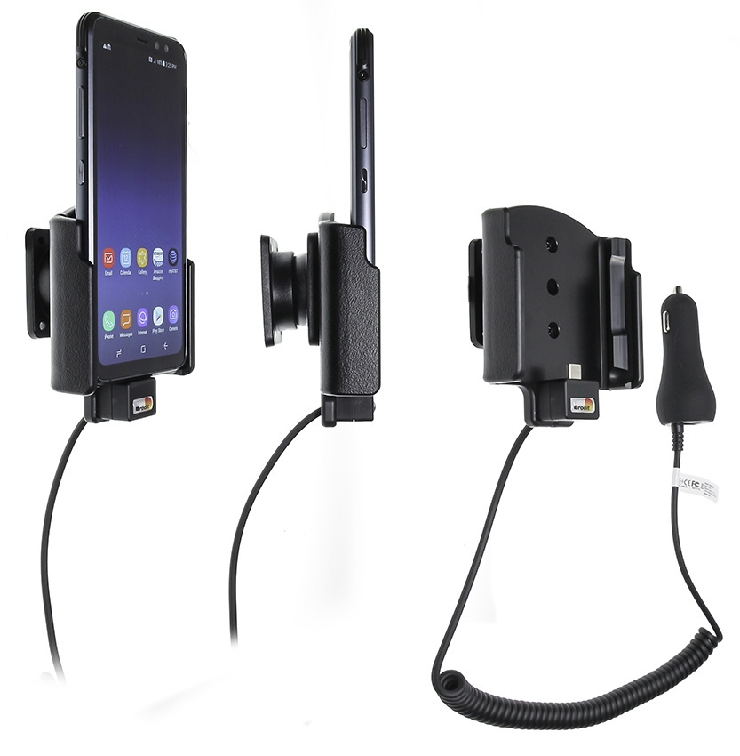 Uchwyt aktywny Brodit z wtyczką do gniazda zapalniczki, Samsung Galaxy S8 Active
