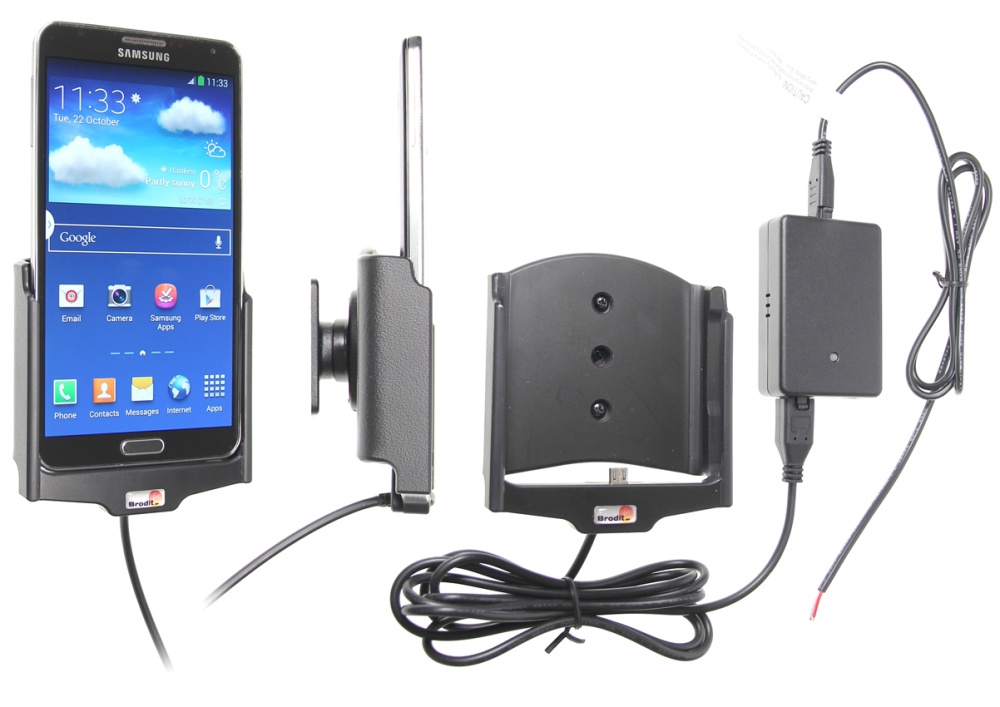 Uchwyt aktywny Brodit do stałej instalacji, Samsung Galaxy Note 3 SM-N9005