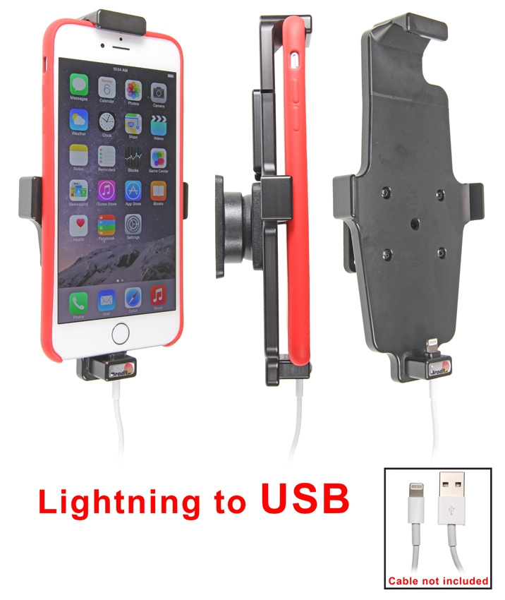 Brodit Uchwyt do połączenia kablowego, Apple iPhone 6 Plus/6S Plus/7 Plus/8 Plus/Xs Max