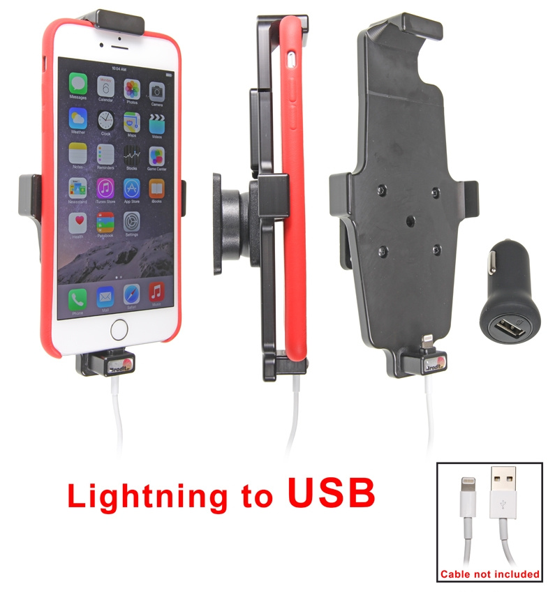 Brodit Uchwyt do połączenia kablowego, Apple iPhone 6 Plus/6S Plus/7 Plus/8 Plus/Xs Max