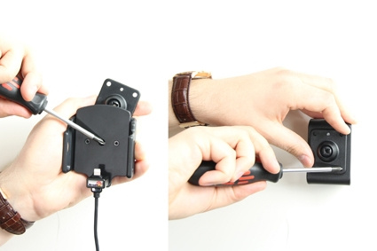 Brodit aktywny uchwyt z kablem USB i adapterem do gniazda zapalniczki, Apple iPhone 12 Mini/13 Mini/5/5C/5S/SE