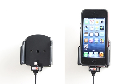 Brodit aktywny uchwyt z kablem USB i adapterem do gniazda zapalniczki, Apple iPhone 12 Mini/13 Mini/5/5C/5S/SE